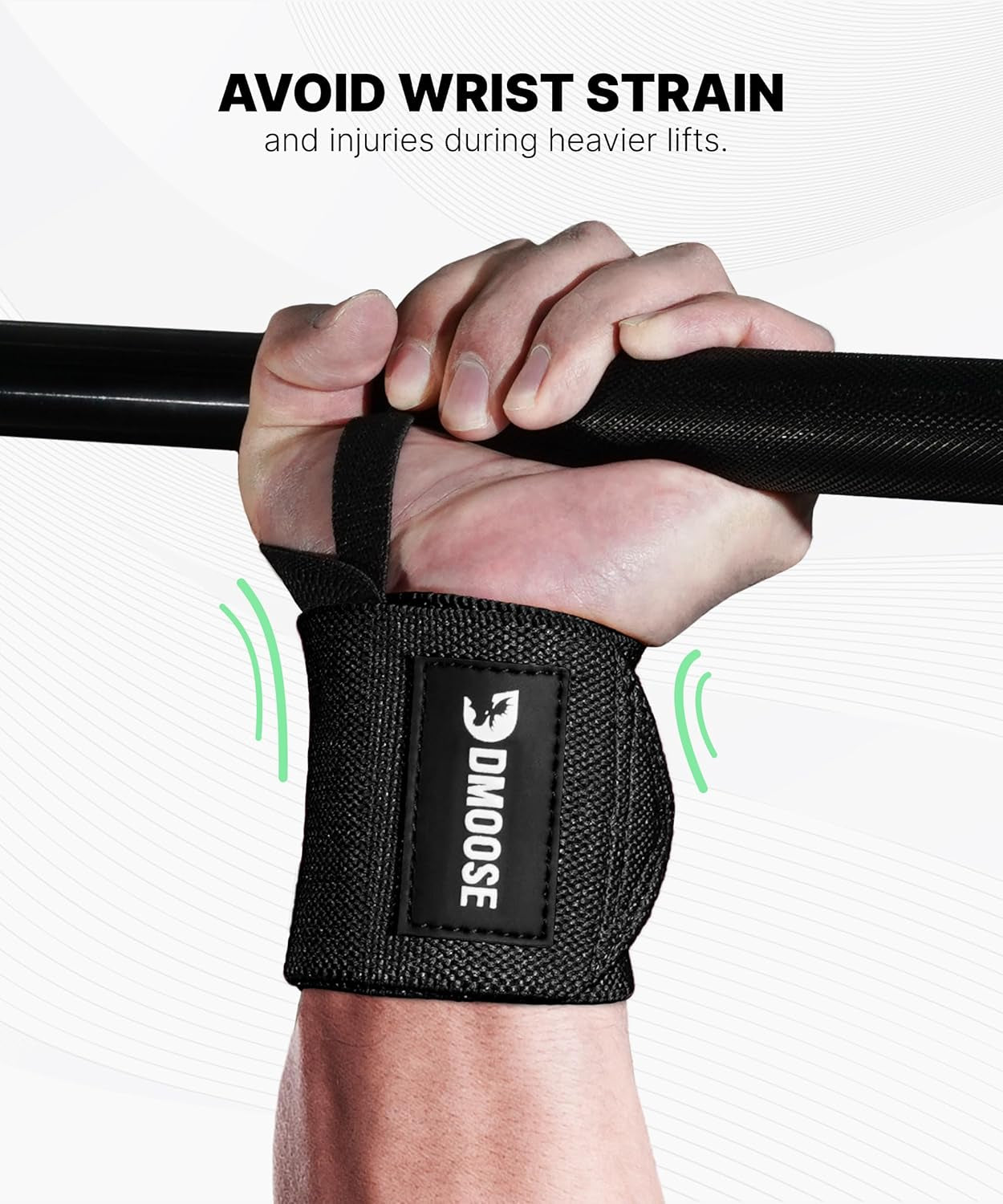 Wrist Wraps for Weightlifting - IPL Approved Premium Lifting Straps with Thumb Loops for Powerlifting, Bodybuilding & Weight Lifting, Compression Gym Wrist Support for Working Out