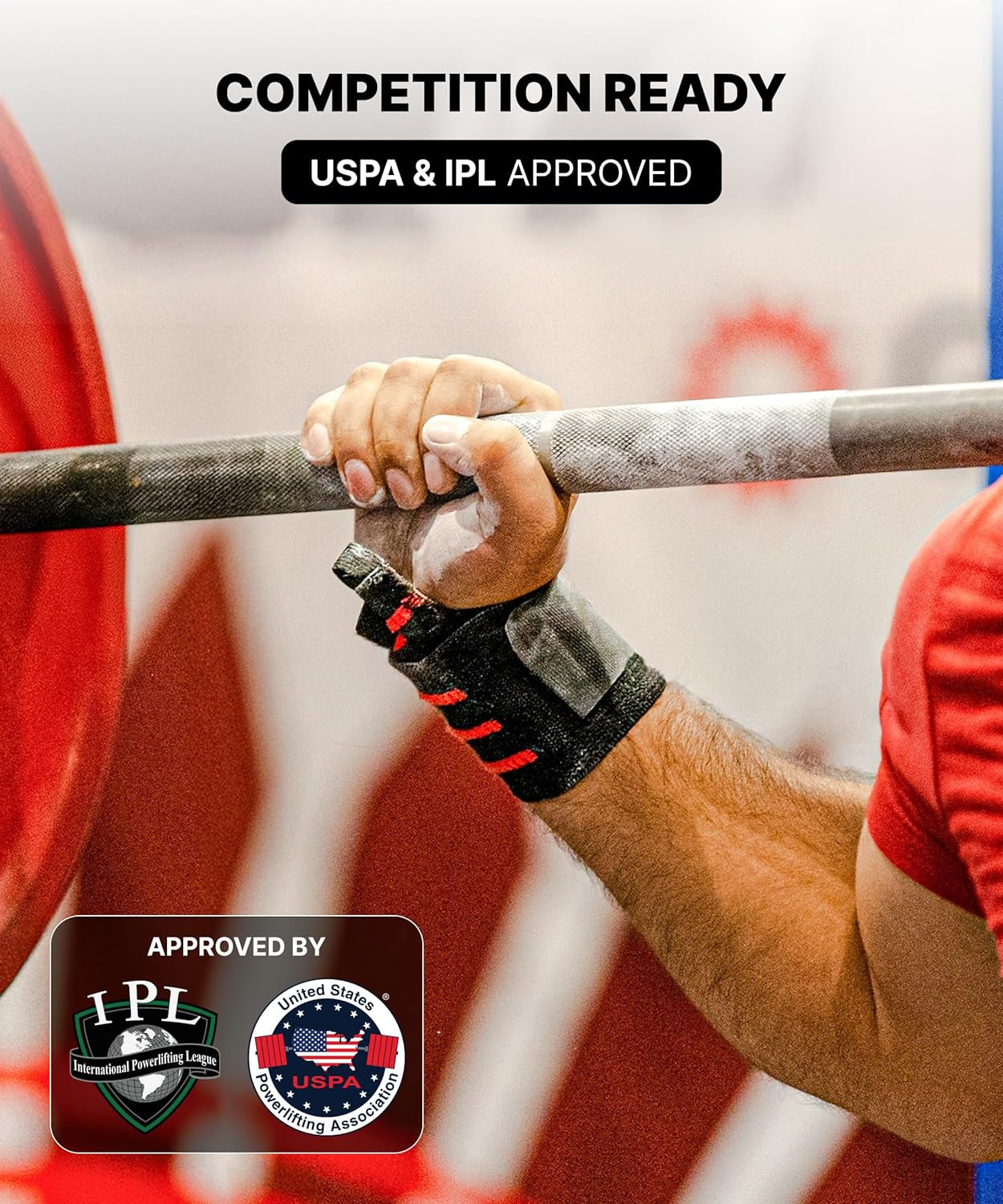 Wrist Wraps for Weightlifting - IPL Approved Premium Lifting Straps with Thumb Loops for Powerlifting, Bodybuilding & Weight Lifting, Compression Gym Wrist Support for Working Out